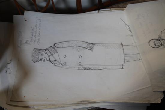 John Furniss (b.1935) - Various costume designs for movies, 1960s-1970s